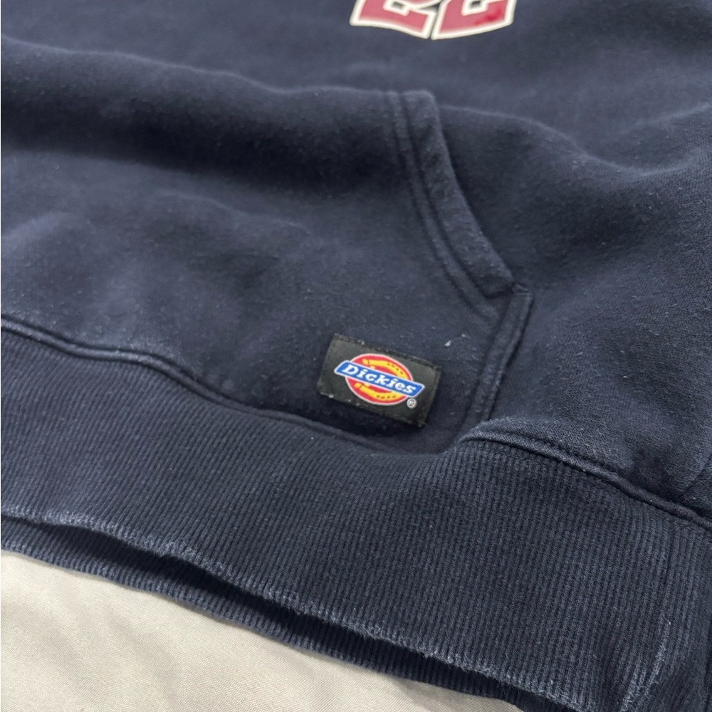 Dickies Navy Blue Pullover Hoodie With Red Accents - Picture 4 of 6